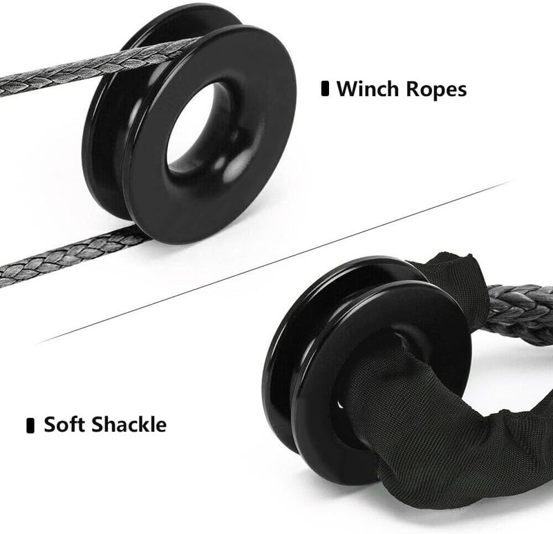 BARTOO Winch Snatch Recovery Ring 66,000 lbs, Snatch Towing Ring for Soft Shackle & Synthetic Rope, Winch Snatch for ATV UTV SUV Off-Road Vehicle, Black - Image 2